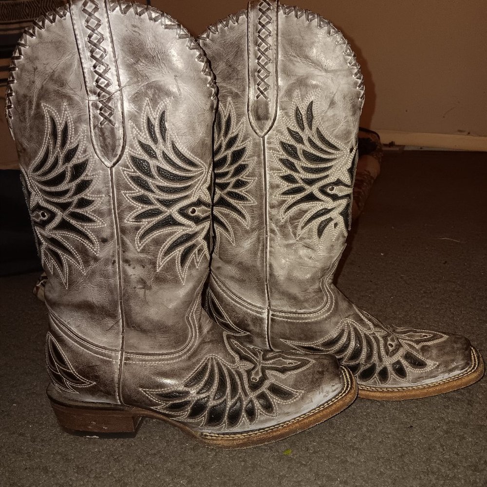 J. B. Dillon- Women's Leather Cowgirl Boots